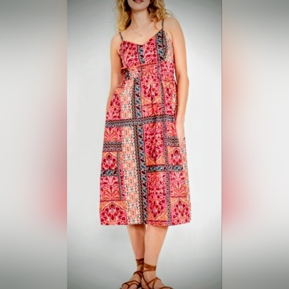 Colorful Patchwork Maxi Dress,Old Navy. Size M